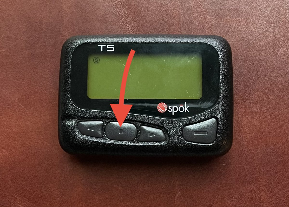 thekrindell's tweet photo. PSA: If you hold down the second button from the left on your pager, the backlight will illuminate. https://t.co/G2GdbHPVXx