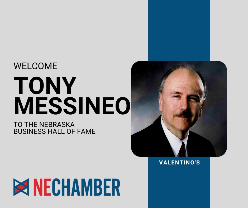 Congrats to Tony Messineo on his induction into the #NebraskaBusinessHallofFame!

In 1972, Messineo bought a pizza business that now employs over 500 Nebraskans and is the official pizza of the <a href="/Huskers/">Nebraska Huskers</a>. Learn more about Messineo &amp; <a href="/valentinospizza/">Valentino's Pizza</a> here.
bit.ly/3kupNU3