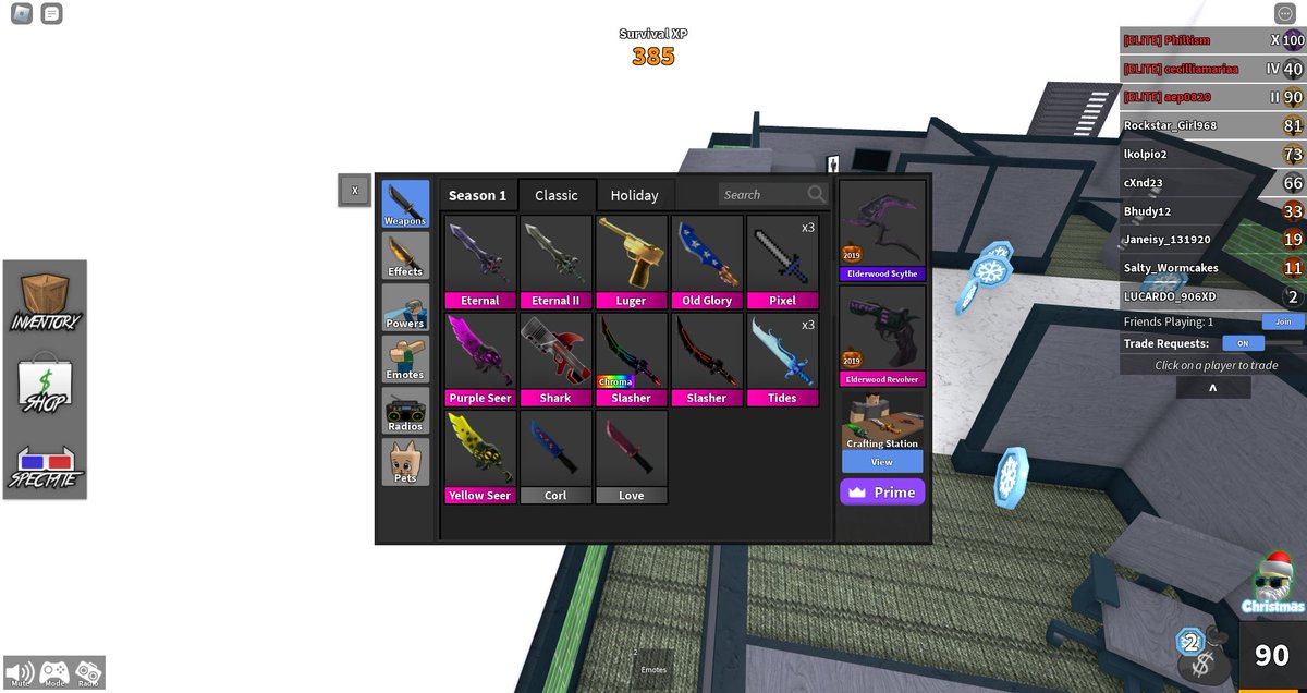 Austin27944123's tweet photo. Guess who's still trading mm2 for rh!
What items are gone? Lb, C slasher, chill, Frostbite https://t.co/1wr9leQ8ot