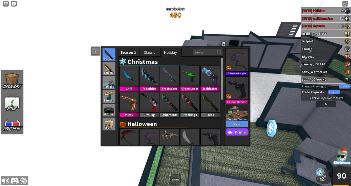 Austin27944123's tweet photo. Guess who's still trading mm2 for rh!
What items are gone? Lb, C slasher, chill, Frostbite https://t.co/1wr9leQ8ot