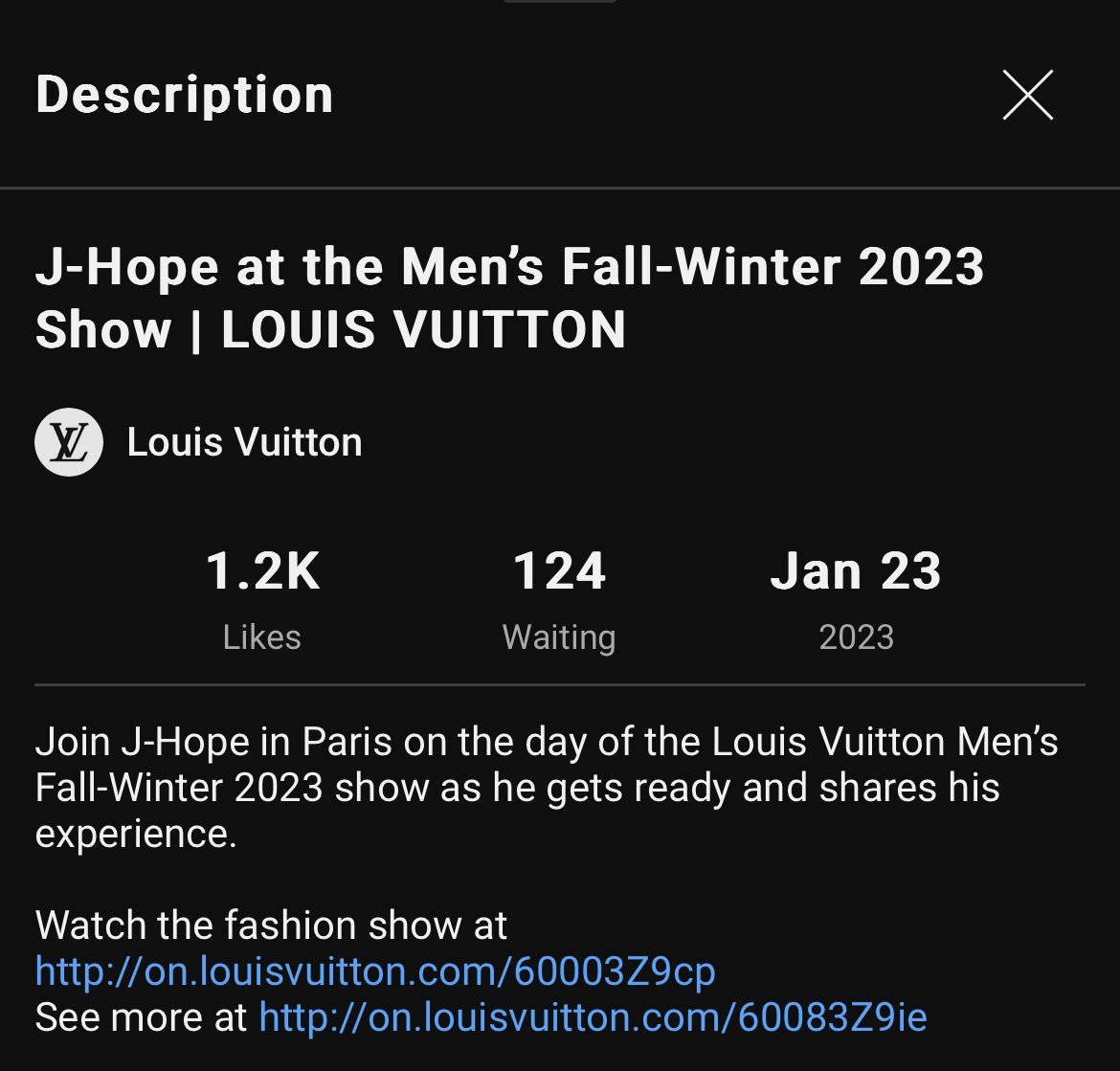 j-hope for Men's Fall-Winter 2023