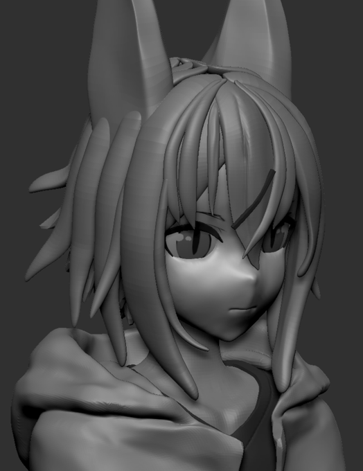 作ってる良い顔できたらリトポして次のアバター用に使うかも 