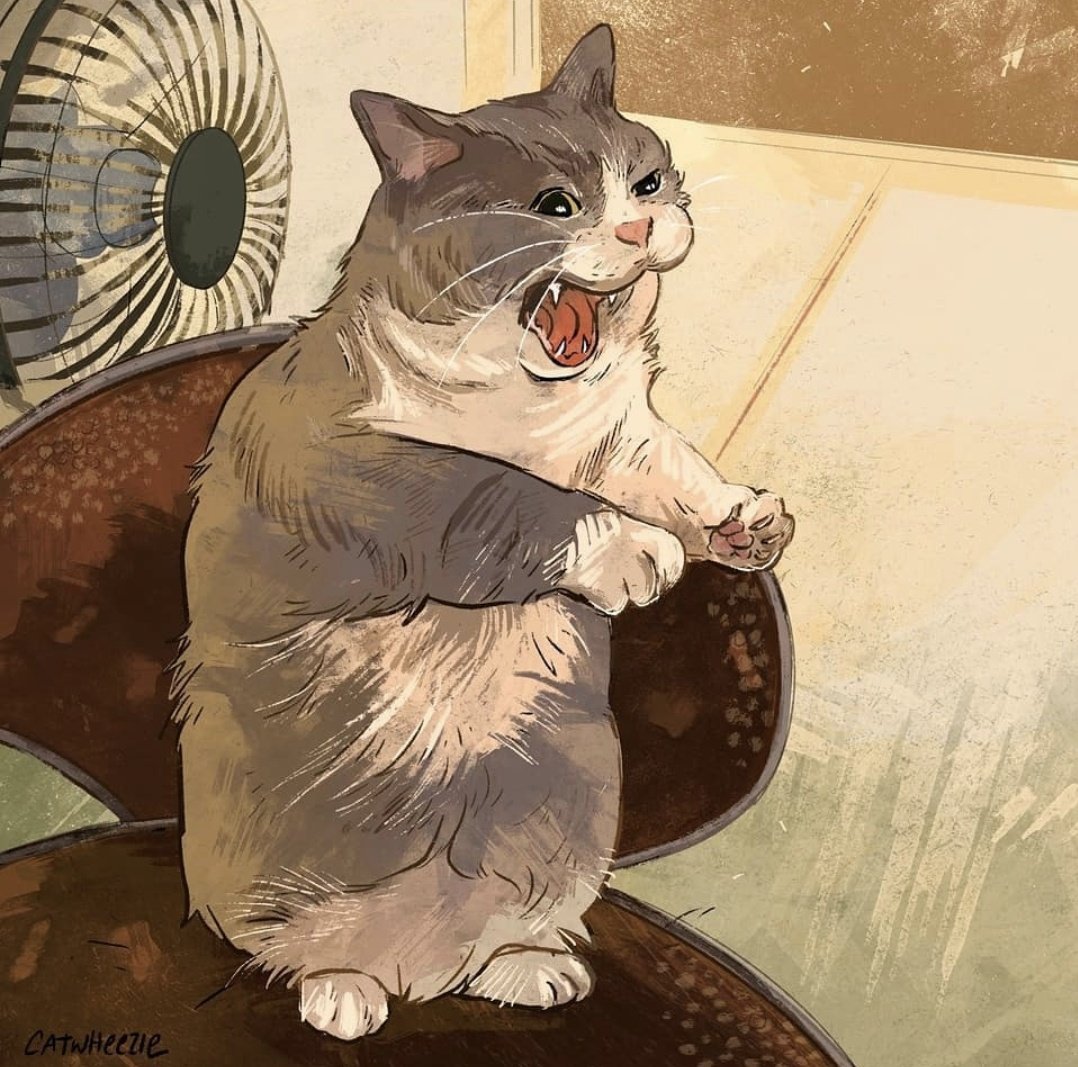 catwheezie's tweet photo. Ye old stretch and scream. I had so much fun with this drawing ✨ https://t.co/5UJnsl0Uol