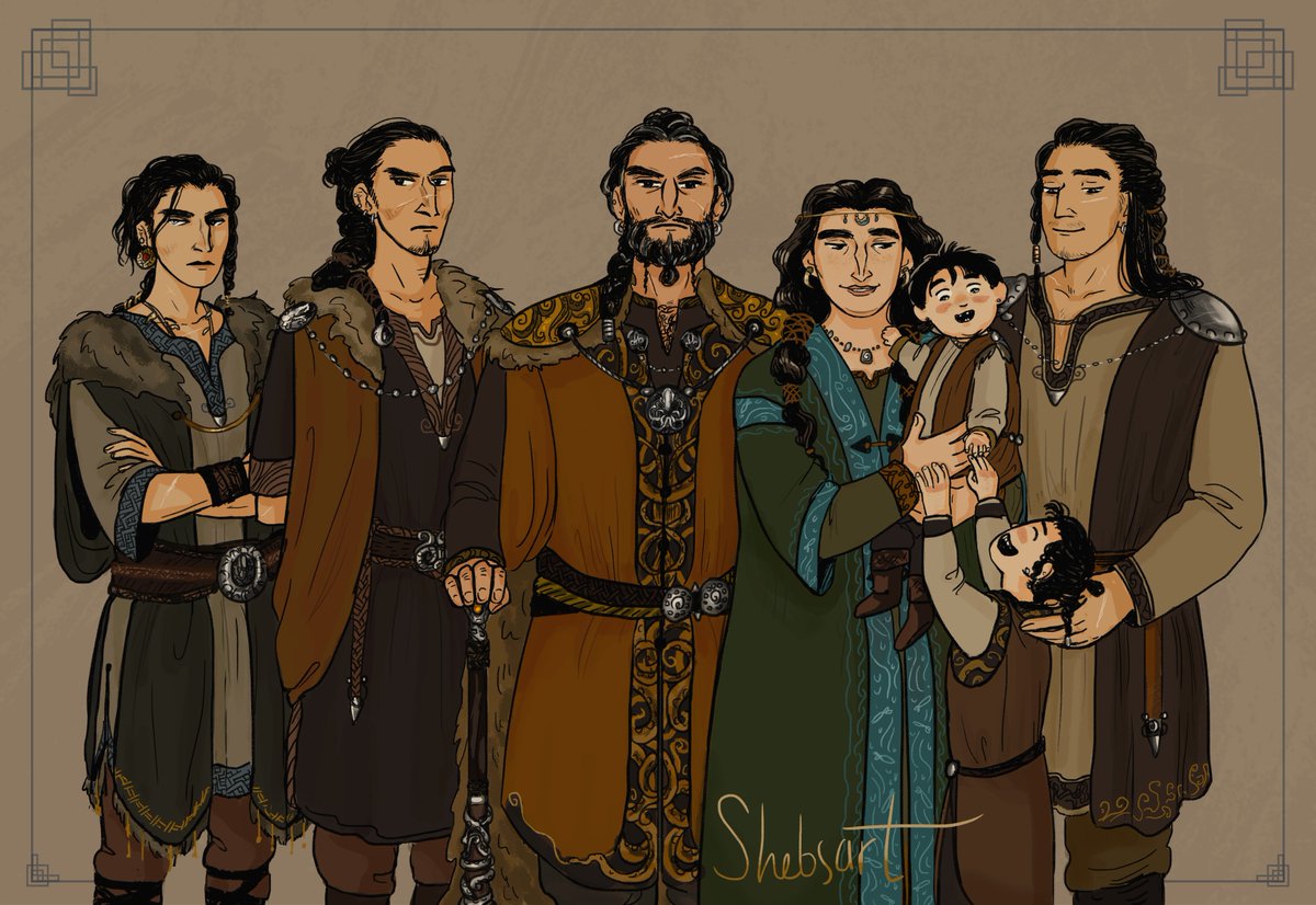 shebsart's tweet photo. previous generation Greyjoys &amp; 
Greyjoy rebellion doesn't happen AU https://t.co/bgEgaOdwbk
