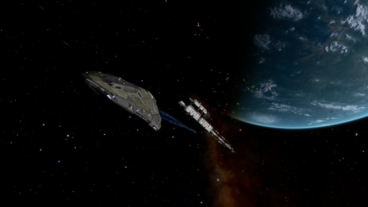 Just dropped off some evacuees and heading out to save some more. I am constantly reminded how beautiful <a href="/EliteDangerous/">Elite Dangerous</a>! Thanks <a href="/frontierdev/">Frontier</a> for such an amazing game! #EliteDangerous