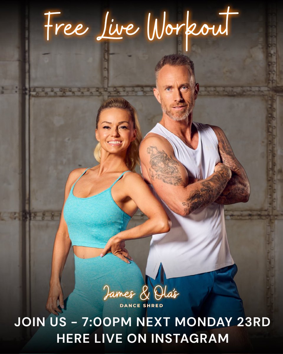 The_JamesJordan's tweet image. Who wants to join us for a FREE Dance Shred class TOMORROW?! 💃🕺

#freedanceclass #dance #fitness #dancefitness #danceshred #weightloss #weightlosstransformation #beforeandafter #diet #dietplan #StrictlyComeDancing #StrictlyFans #ad