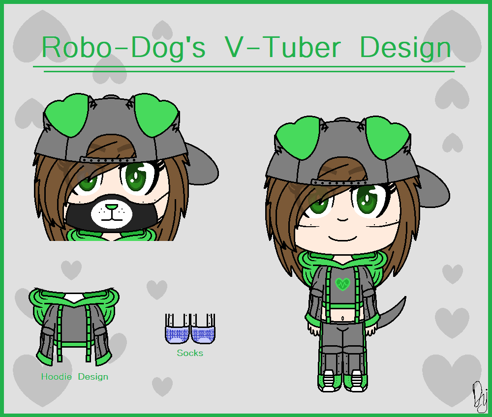 D3ad_Wolf's tweet image. Welcome my New V-tuber Design. Her name is Robo-Dog. She is an Android that I made in my own time and it took 3 Years to complete her.

This is her design and I hope you all enjoy. #vtuber #design #androidrobot