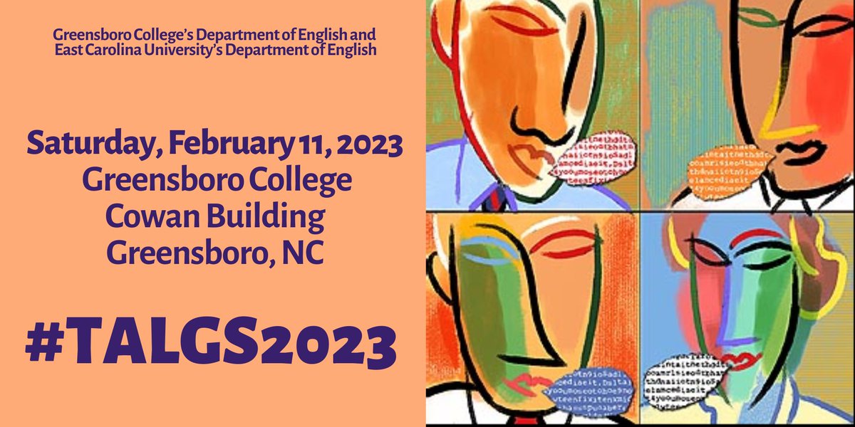 Join the #TALGS2023 Conference in Greensboro, NC with @Gboro_College & @EastCarolina English Departments. Register at greensboro.edu/academics/adul…