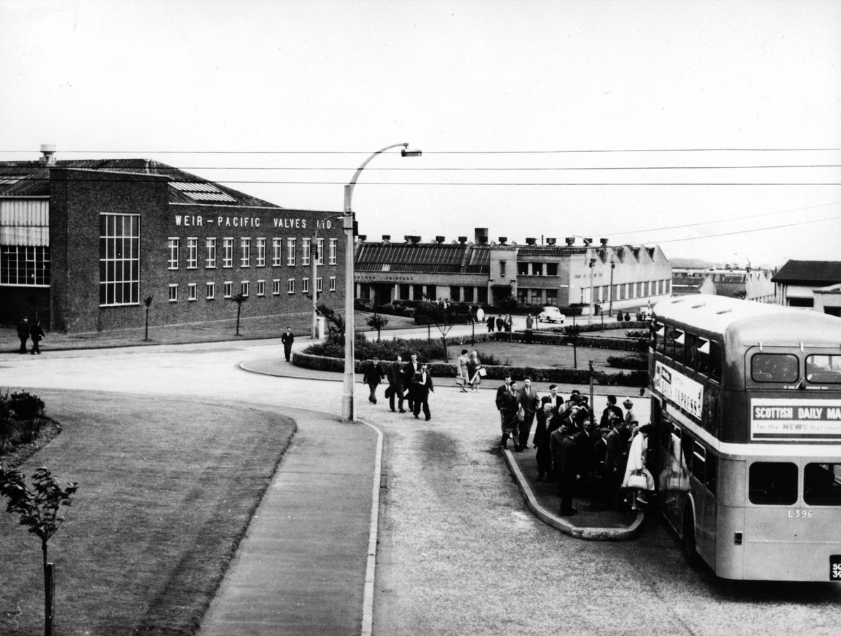 Glasgow City Archives on Twitter "Workers boarding a bus in Queenslie