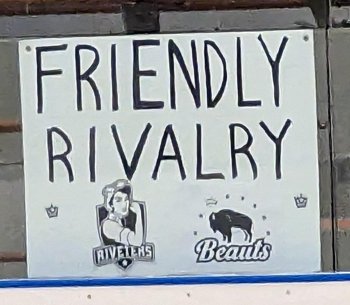 autumnfading's tweet photo. I feel like maybe there should be quotes around the "friendly." π€£ @BuffaloBeauts @Riveters @PHF #GoBeauts #FortBeaut π¦¬ππ https://t.co/OxeEwUMX68