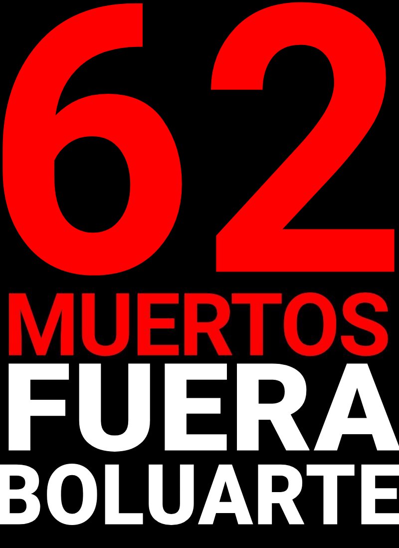 LaMarejada_Cl's tweet photo. 🇵🇪 #Perú 
Al día domingo 22 de enero, 62 muertos carga el régimen de Dina Boluarte y la mayoría del Congreso peruano. 
A romper el cerco informativo  🇵🇪✊❤️
📍 Lista de cuentas de tuiter acá, a apoyar y seguir los medios y fuerzas populares: https://t.co/2bO7p5R024 https://t.co/KtQa9QAeDu