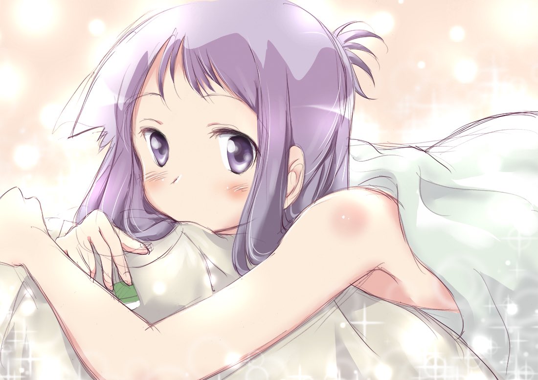 1girl blush long hair looking at viewer lying on stomach pillow  illustration images