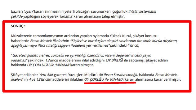 Kısırlaştırma yapmayan belediyelerin görev ihmalini sorgulamaya CESARET EDEMEYEN <a href="/yeniakit/">Yeni Akit Gazetesi</a> Yazı İşl. Md Ali İ.Karahasanoğlu'nu şikayetimiz ile Basın Konseyi Yüksek Kurulunca hk. Basın Meslek İlkeleri’nin 4 ve 13. Md ihlalden OY ÇOKLUĞU ile ‘KINAMA’ kararı alınmasına karar verildi