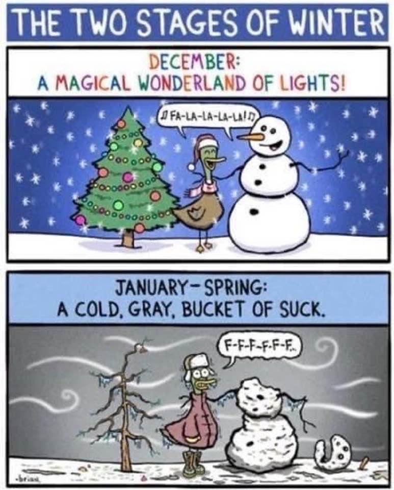 We are now in the bucket of suck portion of the year