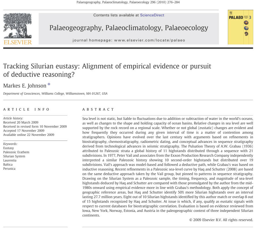 wqygeo's tweet photo. #OnePaperPerDay
P178
Tracking Silurian eustasy: Alignment of empirical evidence or pursuit of deductive reasoning? https://t.co/RTMZE03wZd