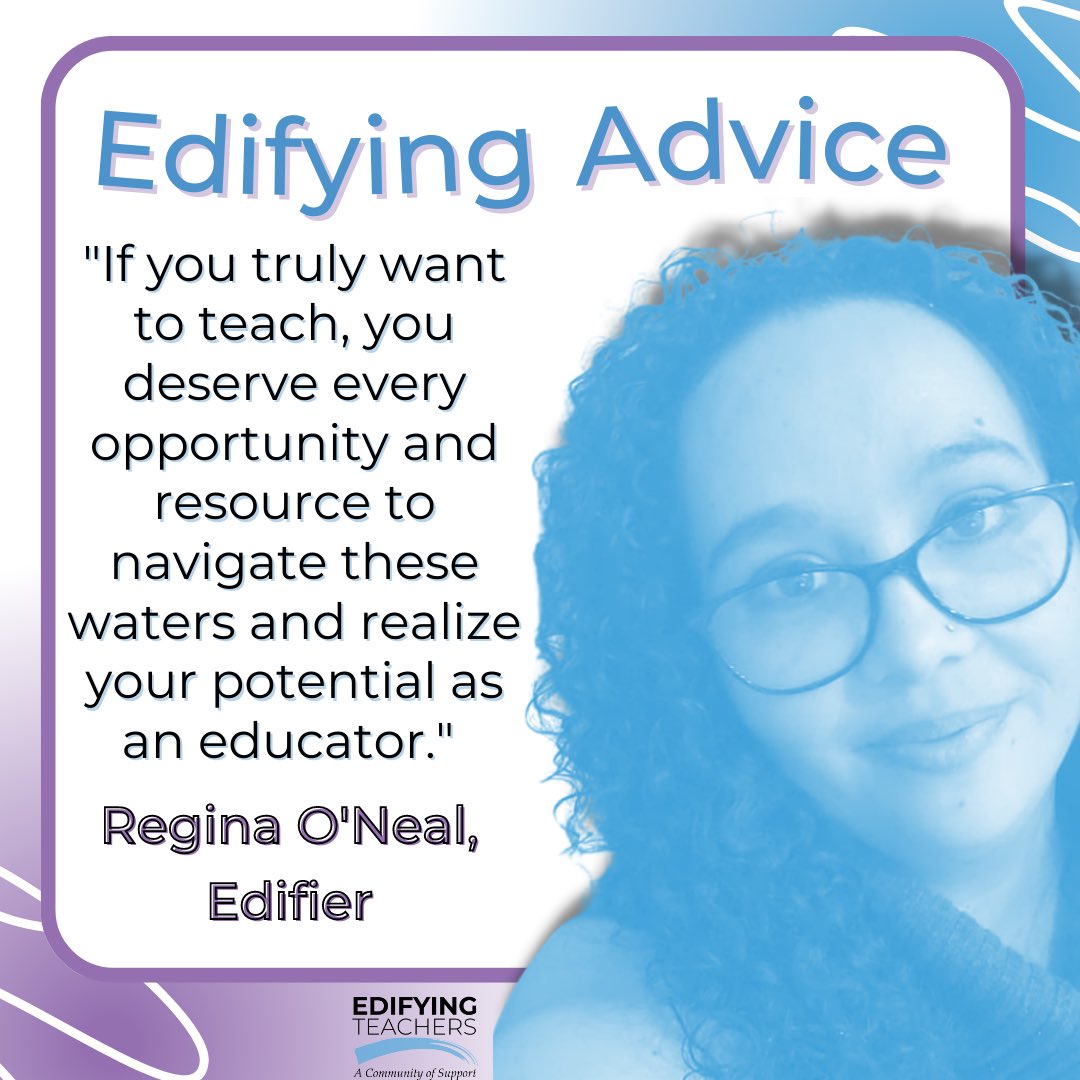 EdifyTeachers's tweet photo. We agree 💯 w/ @LaProfeHermosa and we’re grateful that w/mentorship from Edifiers like her, we’re making this a reality:“If you truly want to teach, you deserve every opportunity and resource to navigate these waters and realize your potential as an educator.” 

#EdifyingAdvice https://t.co/postg2UCsr
