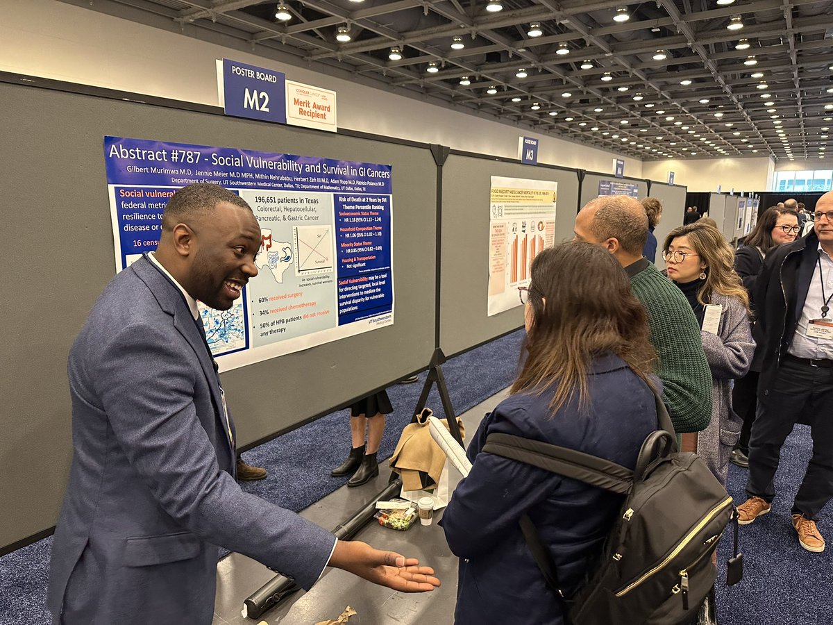 Patricio Polanco (@patriciopolanc0) on Twitter photo Special mention to <a href="/GilbertZMurimwa/">Gilbert Z Murimwa, M.D.</a> who’s poster got a Conquer Cancer Foundation Merit Award for our work in Social Vulnerability and GI cancer Survival. Thank you <a href="/ConquerCancerFd/">Conquer Cancer, the ASCO Foundation</a> ! <a href="/ASCO/">ASCO</a> <a href="/utswcancer/">UTSW Simmons Cancer Center</a> Special mention to <a href="/GilbertZMurimwa/">Gilbert Z Murimwa, M.D.</a> who’s poster got a Conquer Cancer Foundation Merit Award for our work in Social Vulnerability and GI cancer Survival. Thank you <a href="/ConquerCancerFd/">Conquer Cancer, the ASCO Foundation</a> ! <a href="/ASCO/">ASCO</a> <a href="/utswcancer/">UTSW Simmons Cancer Center</a>