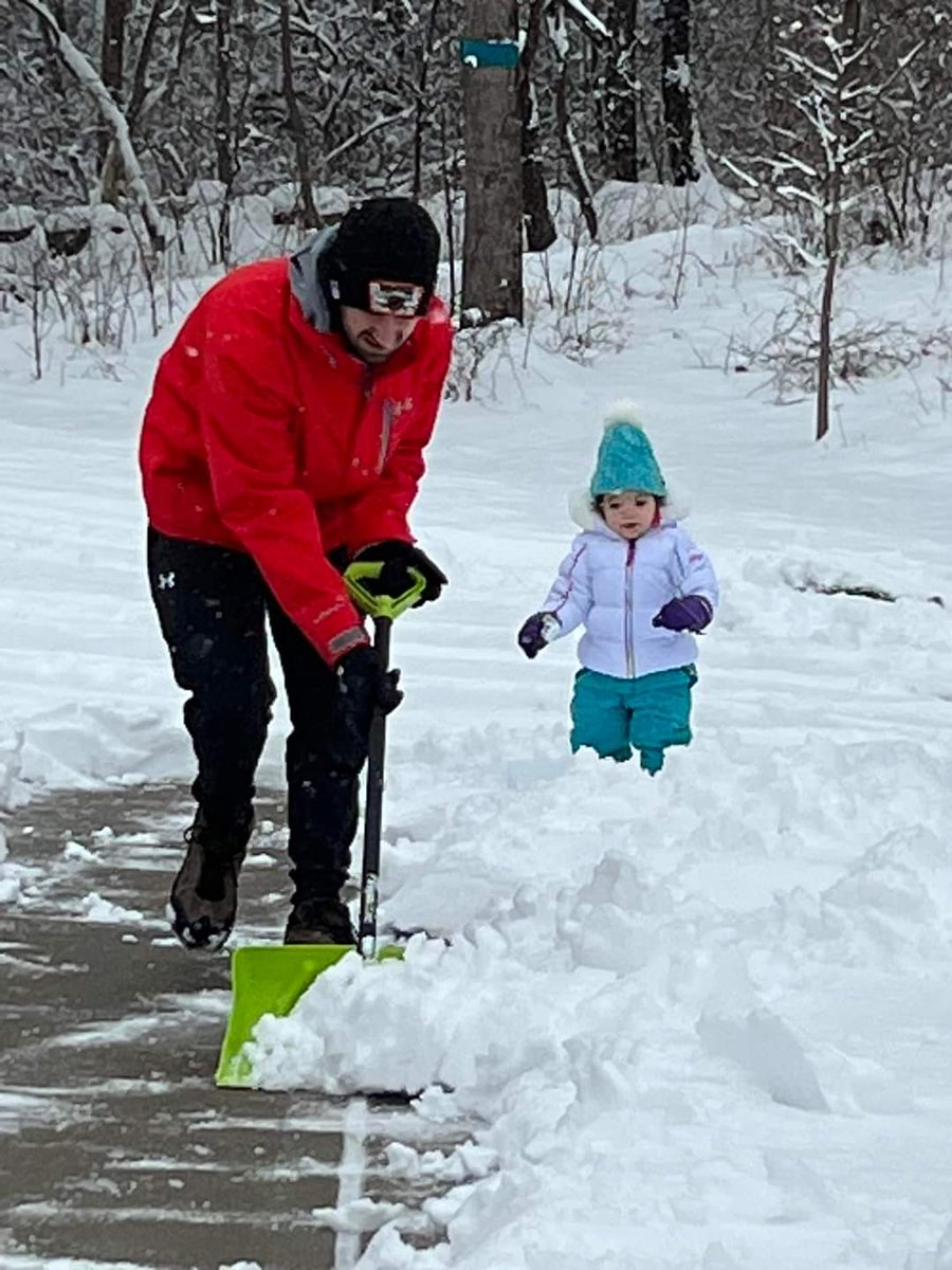 Thanks to Mike and Dane with the Dolphins my shoveling snow experience was incredibly warm. Those NFL winter hats are amazing.