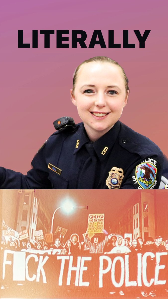 MikeeRayy's tweet image. She gave F*CK THE POLICE a whole new meaning! 😭😭😭 #LavergnePolice #maeganhall #Fthepolice