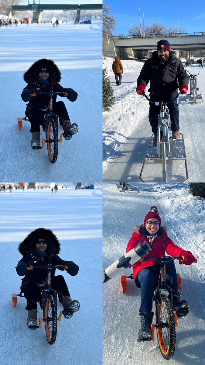 Early morning ice biking on the Assiniboine River!