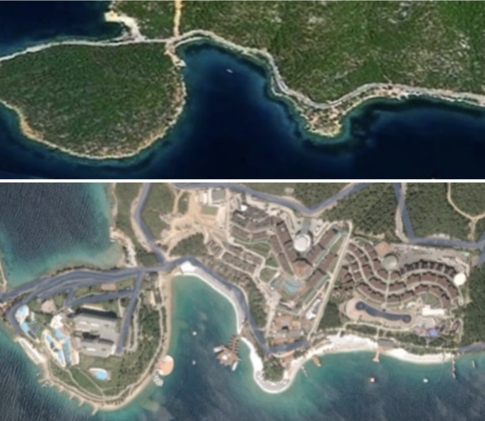 Muğla Bodrum'da bulunan Güvercinlik bölgesi yıllar içerisinde çıkan yangınlar ve sonrasında ki değişim…