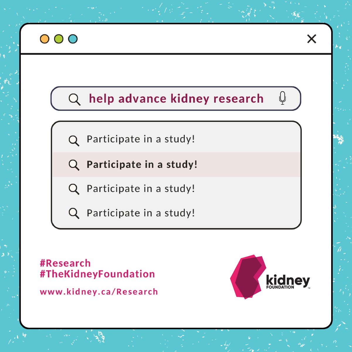 Interested in helping advance #kidneyresearch? If so, we invite you to participate in ongoing studies to help researchers gain a better understanding of the challenges encountered by those who live with kidney disease. More info here: kidney.ca/Get-Involved/V…