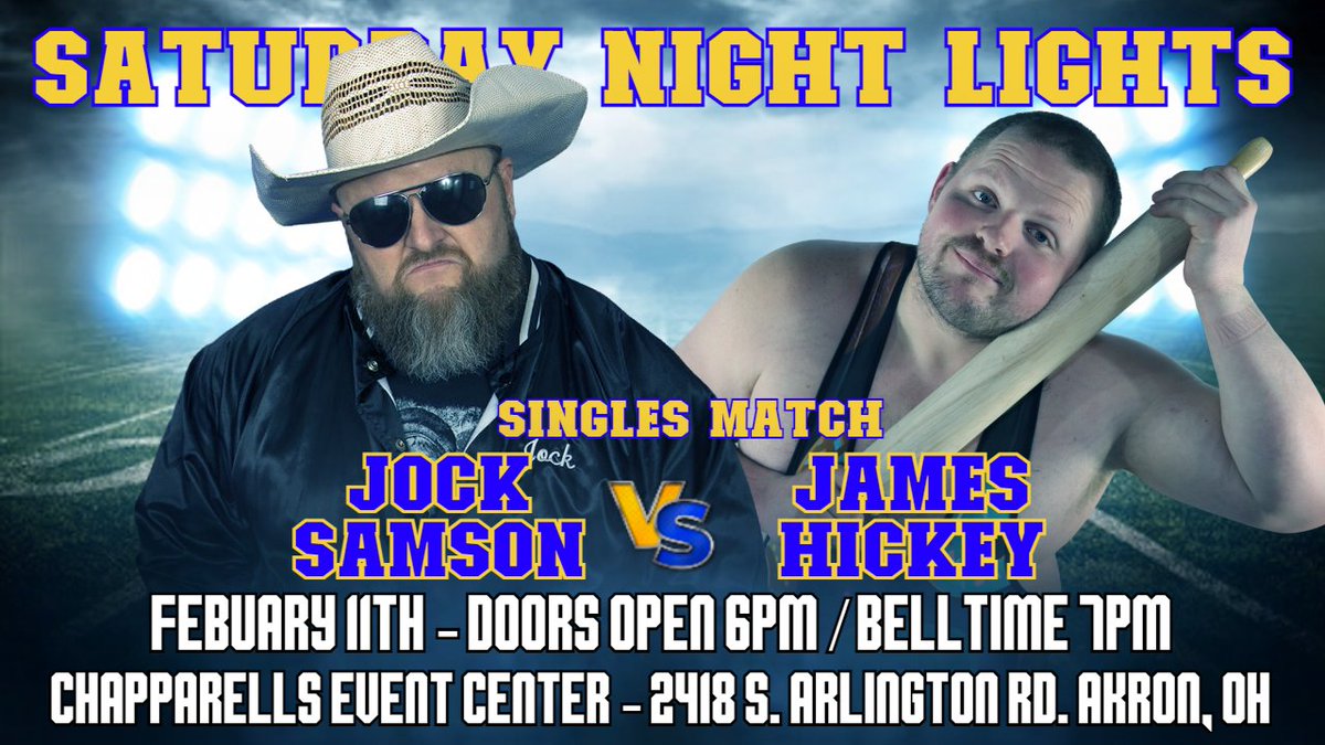 OCWonline's tweet photo. MATCH ANNOUNCEMENT - Be careful what you wish for! @hickey_baker issued a challenge to ANY member of The Hahntourage...and now he's facing @jocksamson  on February 11th at Saturday Night Lights!

https://t.co/6dhAPfiJHB https://t.co/TA9RbAVwl0