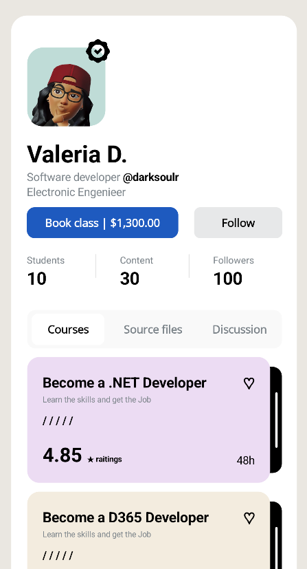 darksoulr1's tweet image. Reto del curso de .NET MAUI: Fundamentos de Interfaces Gráficas de @platzi, con la profe @LeomarisReyes11 
#NetMAUI #UI