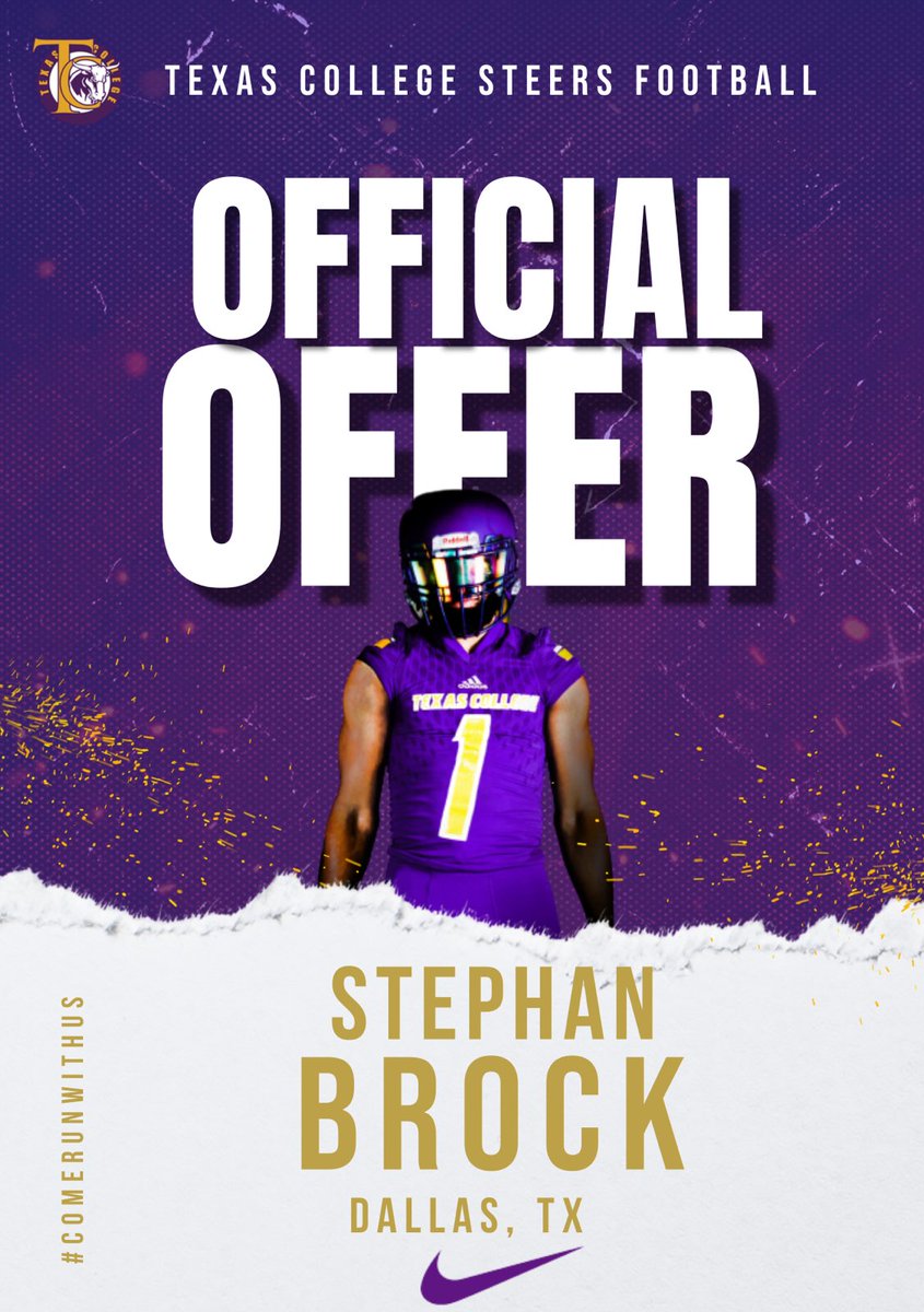 Stephen_brock18's tweet photo. I am happy to say that coach Bates at Texas College officially offered me a scholarship https://t.co/8HWYCF4smC