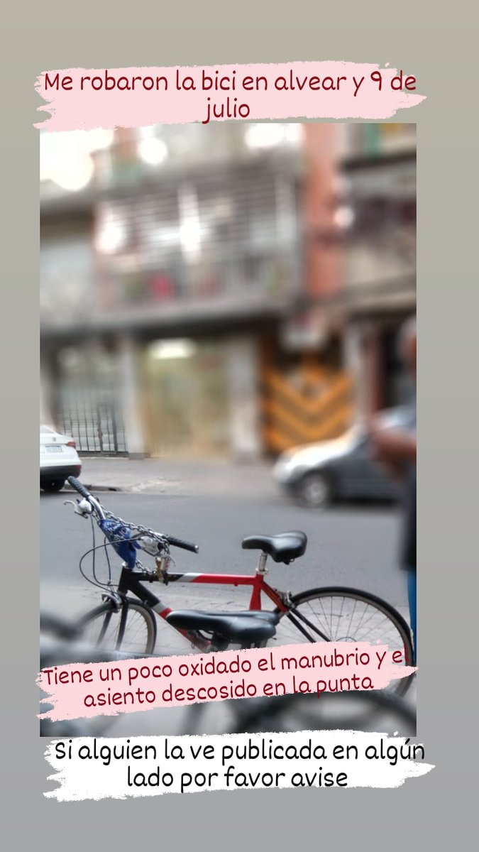 elmeshii's tweet photo. ME ROBARON LA BICI: alvear y 9 de Julio. 
RT POR FAVOR 
@PreciosRosario2 @MauroYasprizza @VivirenRosario @Rosariociudadok @carrafiellofer @rodrimendoza75 @egenovar @cr15ok @chinoodisio @Carocoscarelli @cabrerahercap @teleferosario @Rosariotres https://t.co/RoIMc89xZa