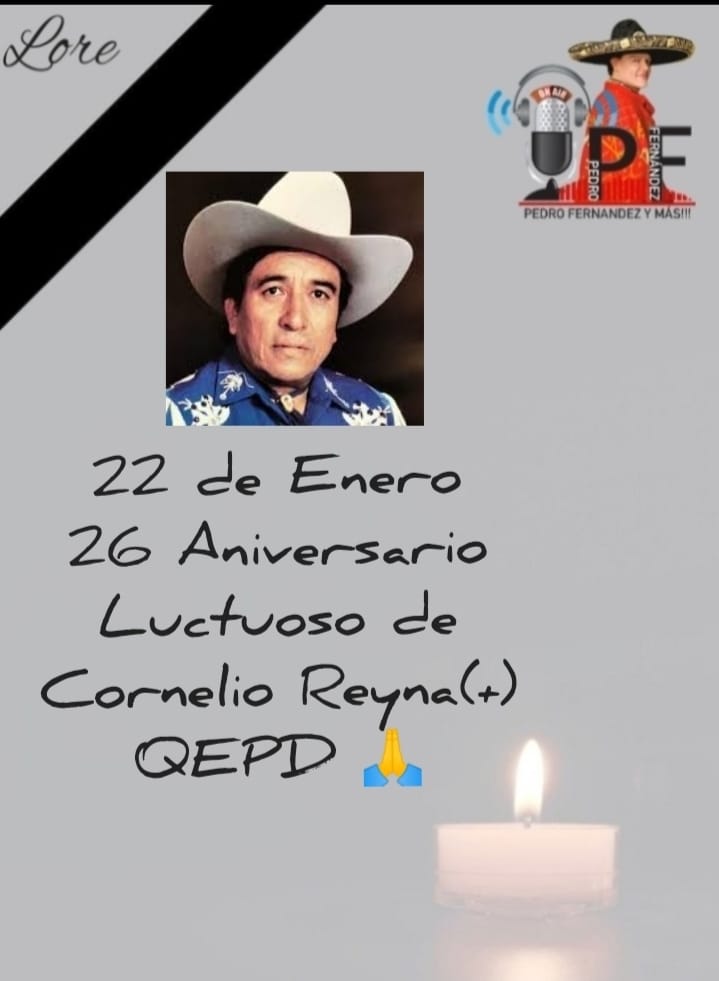 pedroferymas's tweet photo. 26 Aniversario Luctuoso de #CornelioReyna ✝️🙏 QEPD https://t.co/2BAxezJuvb