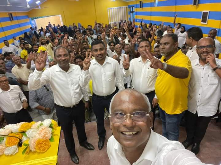 Saabahey Ga.Villingilli Kolamaafushi Dhaairaa boduthanun kaamiyaab kuravvaanee Raees Solih 👏💛 #MDPKuriah #Ibu2023