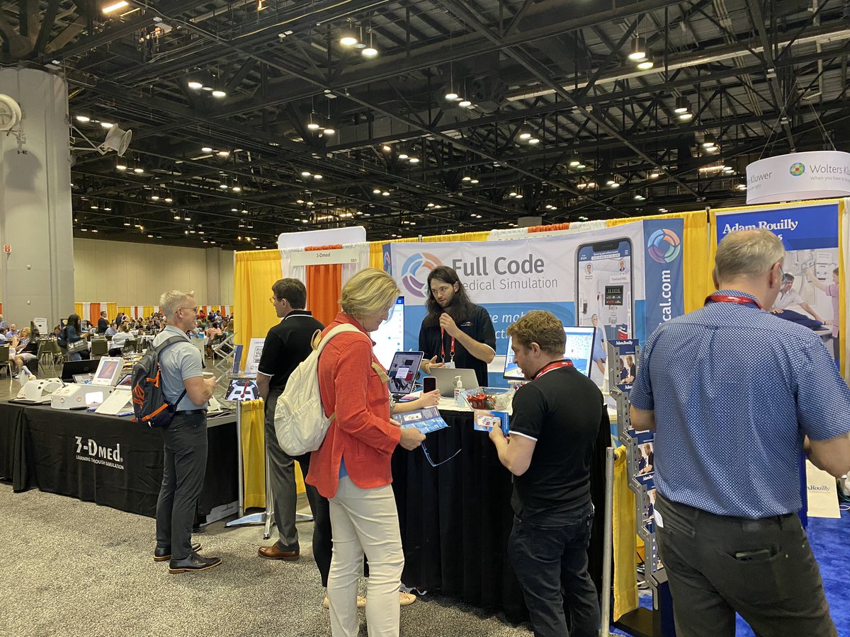 fullcodemedical's tweet image. Our team is having a blast so far at #IMSH2023! Come visit us at booth 549 for a demo and to sign up for a free, 3-month individual subscription. @SSHorg #medicaleducation #virtualsimulation #medicalsimulation #medsim #medEd #medschooltools #virtualpatients #edtech