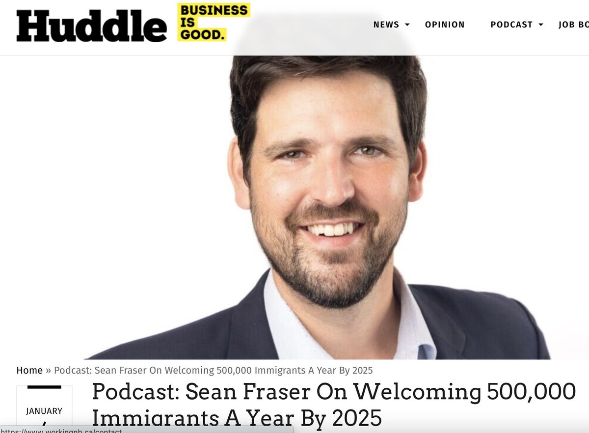 Great overview of what is happening with Immigration in Atlantic - check out this <a href="/HuddleToday/">Huddle</a> podcast interview with <a href="/DonMillsHFX/">Don Mills</a> and Federal Minister of Immigration, Refugees &amp; Citizenship <a href="/SeanFraserMP/">Sean Fraser</a> who is the MP for Central Nova. bit.ly/3ktZld3