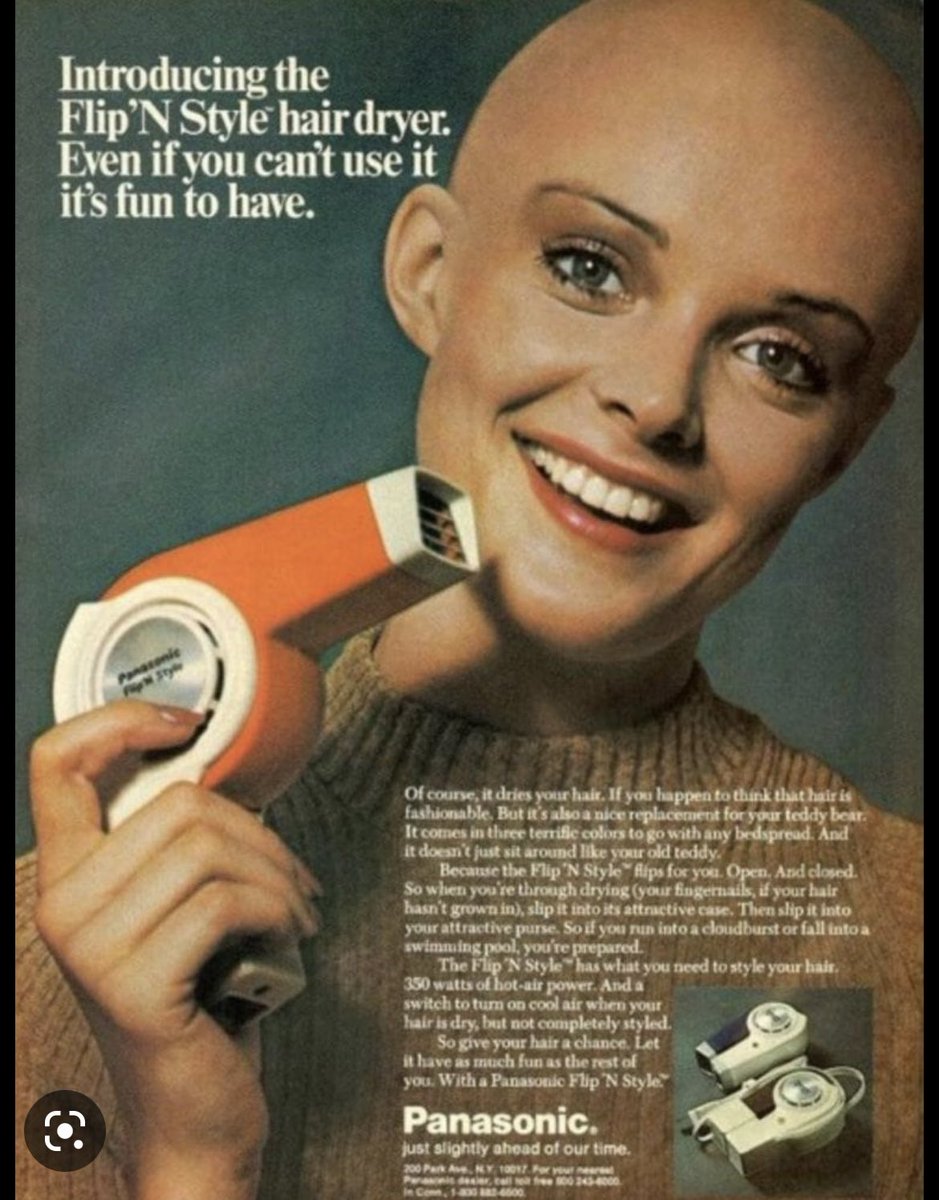 PaigeV101's tweet photo. This advertisement is ineffective because it could be very offensive. The ad refers to people without hair, which is often not controllable and people could be self-conscious of. I think this ad does not get the right point across. #434Wigton23 https://t.co/RqkJskTaNB