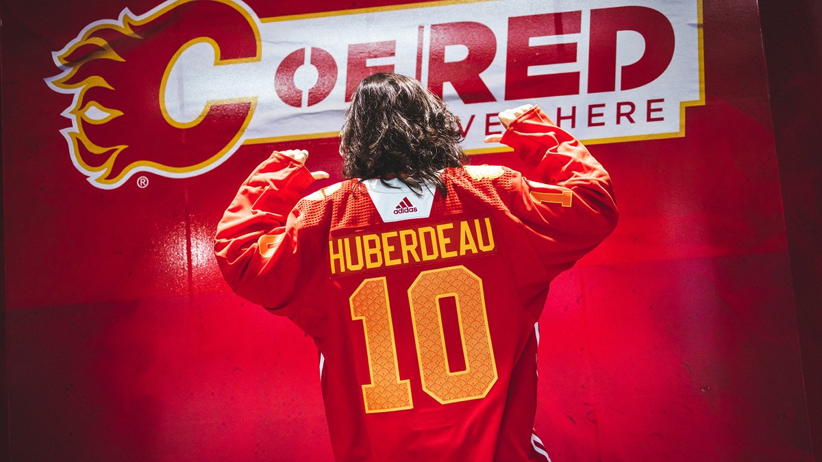NHLFlames's tweet photo. Cannot wait see our Lunar New Year jerseys on the ice tomorrow during warm-ups 😍 https://t.co/xiDrOKAcXn