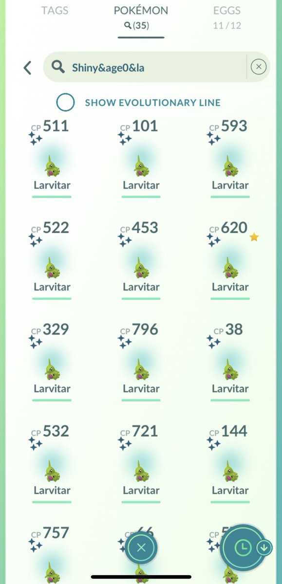 OnlyBenchi's tweet photo. Larvitar #PokemonGOCommunityDay 

Catches: ~ 700 
Shiny:         35 
Hundos:     0 

+ 2 other shiny and a 0% Larvitar 

#PokemonGO https://t.co/idpY4nIeik
