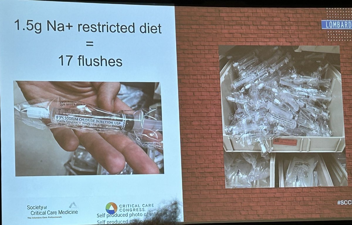 SESmithPharmD's tweet photo. Low Na diet is routine for patients with CHF, but what about the contributions from flushes? #SCCM2023 #PharmICU #UGAC3 @iamahawkins https://t.co/wKMq3D3oUw