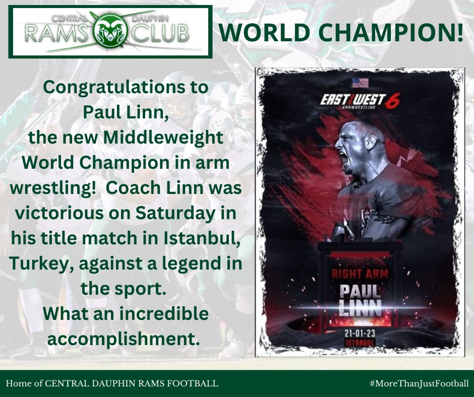 Good Day, Ram Fans!  OMG - THIS IS AMAZING! Congrats to Rams FB Coach Paul Linn
#MoreThanJustFootball #8Strong #GoalsGutsGreatness #WorldsBest