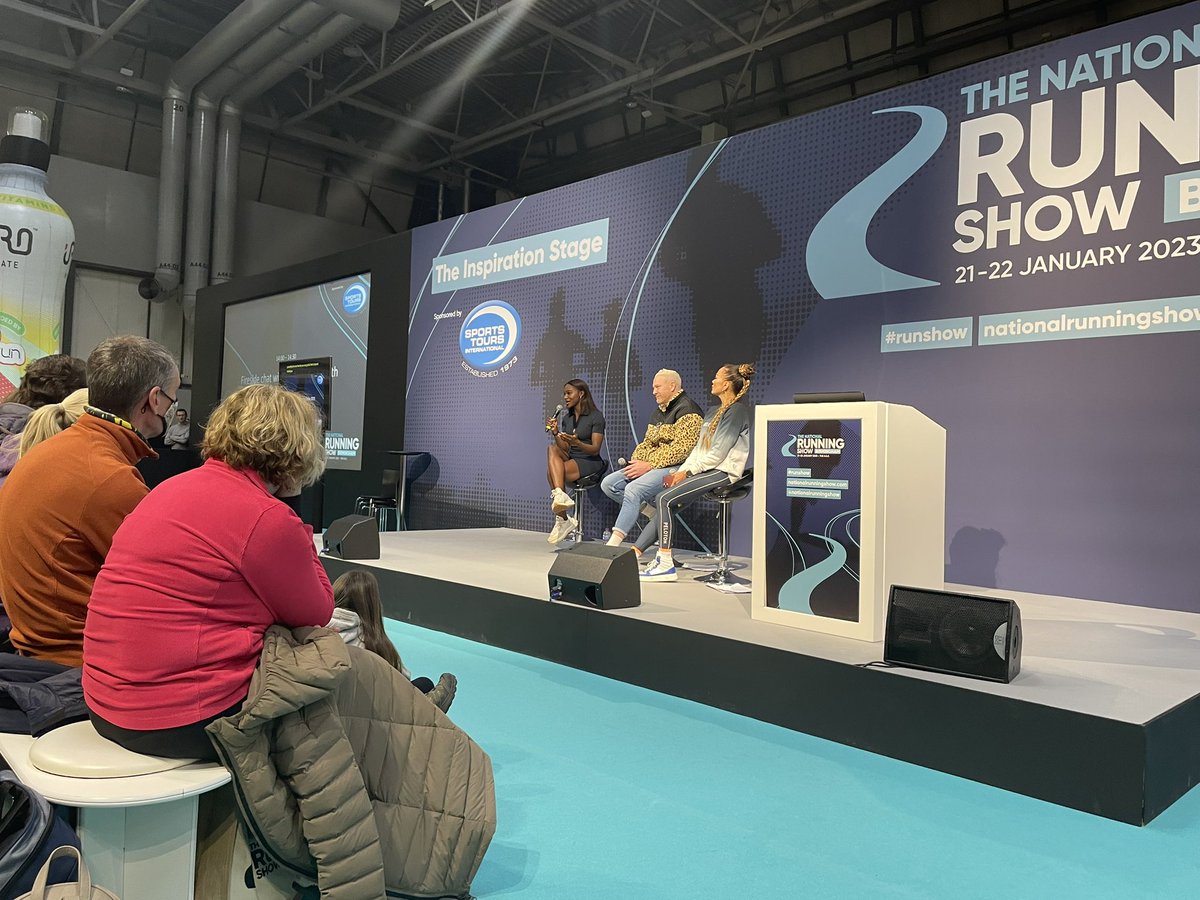 Great to listen to a couple of legends today at The National Running Show! 🏃‍♀️👑 #running #athletics