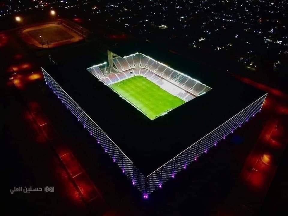 iraq_able's tweet photo. صورة جوية توضح جمالية ملعب النجف الدولي سعة 30الف متفرج https://t.co/mIz508fnWG
