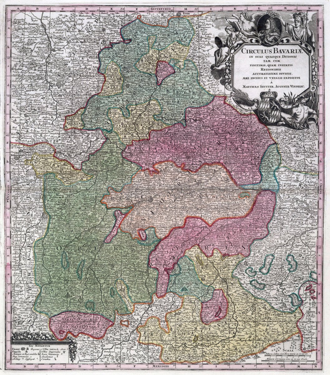 AndrewGloe's tweet photo. 1729 map of Bavaria - by Matthaeus Seutter

#oldmaps #maps 

https://t.co/m2s8DO8CRu https://t.co/96HG7OHzrY