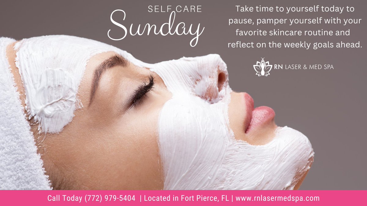 spa_rn's tweet image. Take time to yourself today to pause, pamper yourself with your favorite skincare routine and  reflect on the weekly goals ahead.

#selfcare #laserhairremoval #rnlasermedspa #hydrafacial #organic #dermaplaning #skincare #beauty #clearskin #exfoliate #acne #skingoals #fortpierce