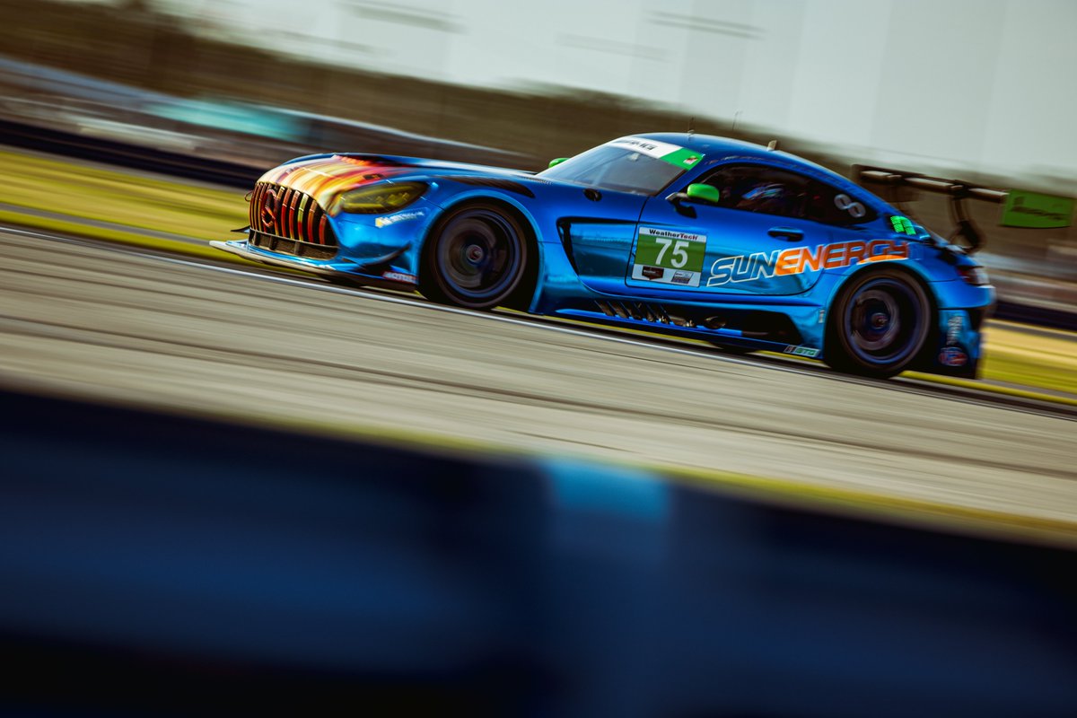 amgmotorsport's tweet photo. #IMSA - Fantastic #AMGGT3 qualifying at @DAYTONA: P1-P4 with pole in GTD and GTD PRO class. 🤜🤛

P1 - #57 @WinwardRacing
P2 - #75 @SunEnergy1Race by @AkkodisASPTeam
P3 - #32 @GilbertKorthoff
P4 - #79 @RaceWeatherTech

We can’t wait for the next weekend to arrive!

#Rolex24 https://t.co/pf4xH7NzxI
