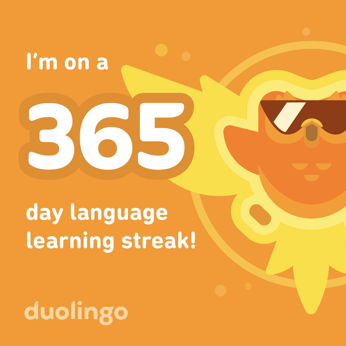 Just reached a year of duolingo learning spanish, holy shit🫣 #Duolingo #duolingo365