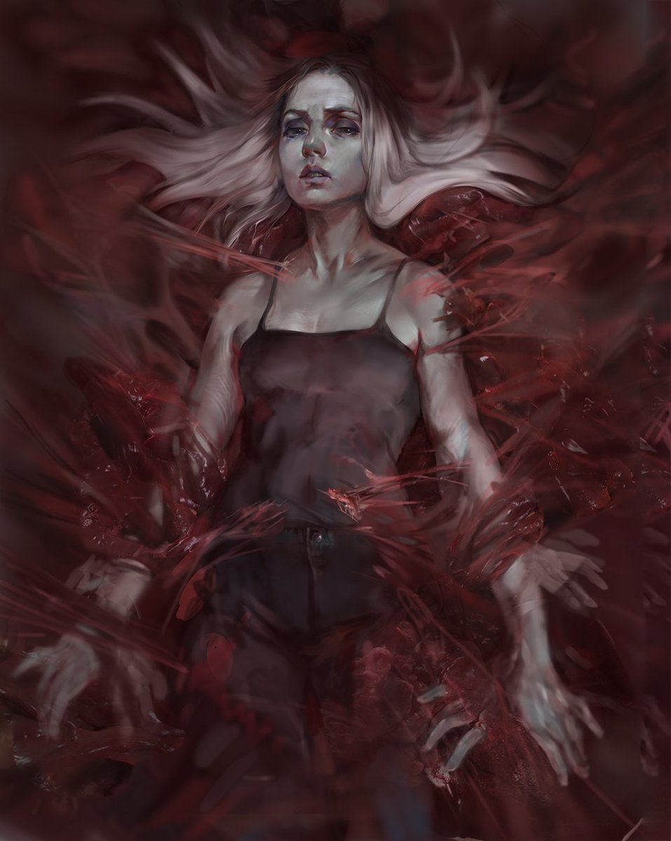 I drew this, when I was 22, I has depression, and it getting worse. I put all my pain in this picture. My 23 birthday I spent in mental health hospital that seems more like prison, and after this I has big emotional damage and another 3 years in hell of insanity.