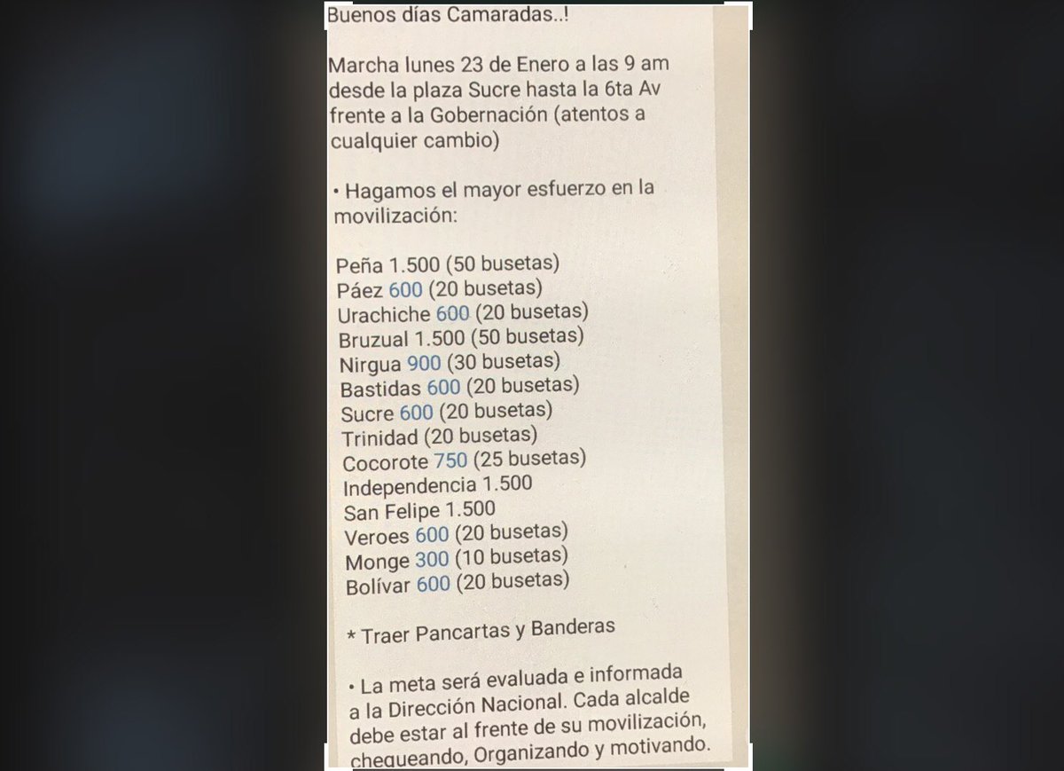 SebastianaB's tweet photo. El Gobierno por lo visto piensa mañana lunes movilizar gran cantidad de autobuses. Mire el mensaje que están pasando en Yaracuy 👇 https://t.co/sEg1Sytwbm