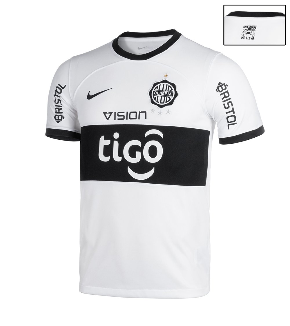 marcadegol's tweet photo. 2022 🆚 2023 - Club Olimpia @nikefootball Home Kit

🔎 Aplica el nuevo template de la marca
🔎 Cuello redondo y puños en negro
🔎 Franja únicamente en el frente
🔎 Emblema "Una tarde mi viejo me llevó" en la nuca https://t.co/kFrC36rSHB