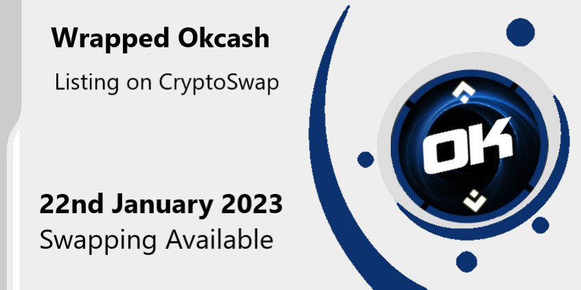 CryptoDevelopm3's tweet photo. We have added @OkcashCrypto $OK to #CryptoSwap default token list

#HappyTrading #Okcash https://t.co/4EkInSsGmD