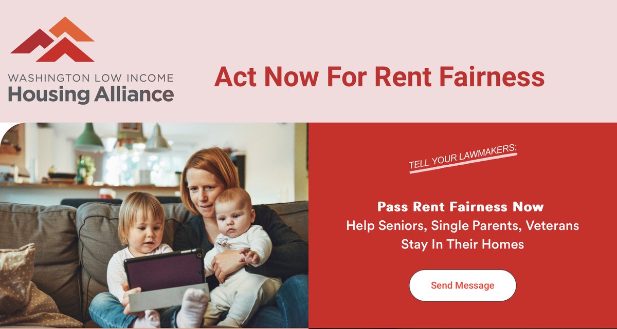 Stand up for rent fairness today by signing in PRO before 3pm on Jan. 24: HB 1388/Macri - app.leg.wa.gov/csi/Testifier/… and HB 1389/Ramel - app.leg.wa.gov/csi/Testifier/…. 

Learn more at rentfairness.org